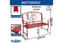 DanDiBo Gartenbank Wetterfest Metall Rot 2-Sitzer Bild 1