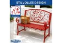 DanDiBo Gartenbank Wetterfest Metall Rot 2-Sitzer Bild 3