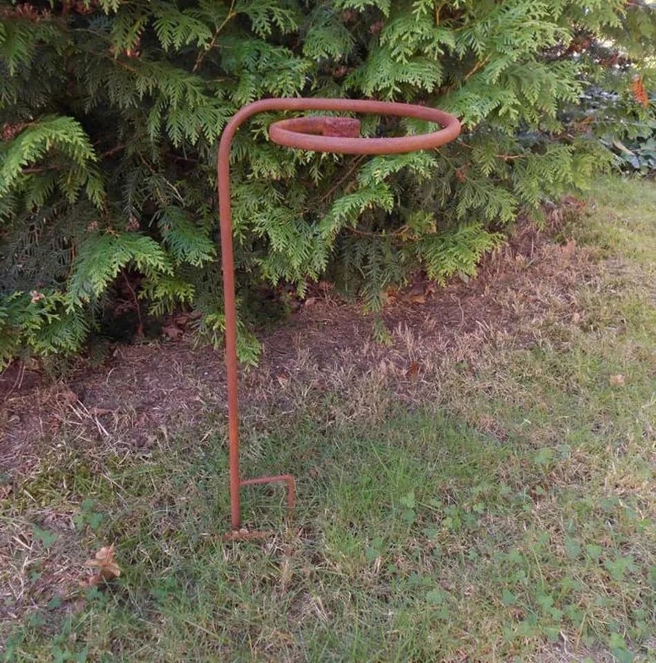 Deko-Impression Rankhilfe 60 cm Gartenstab mit Schnecke Eisen Rost - Bild 4