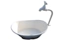 Deko-Impression Pflanzschale Wanne mit Deko-Wasserhahn Creme-Weiß Bild 2