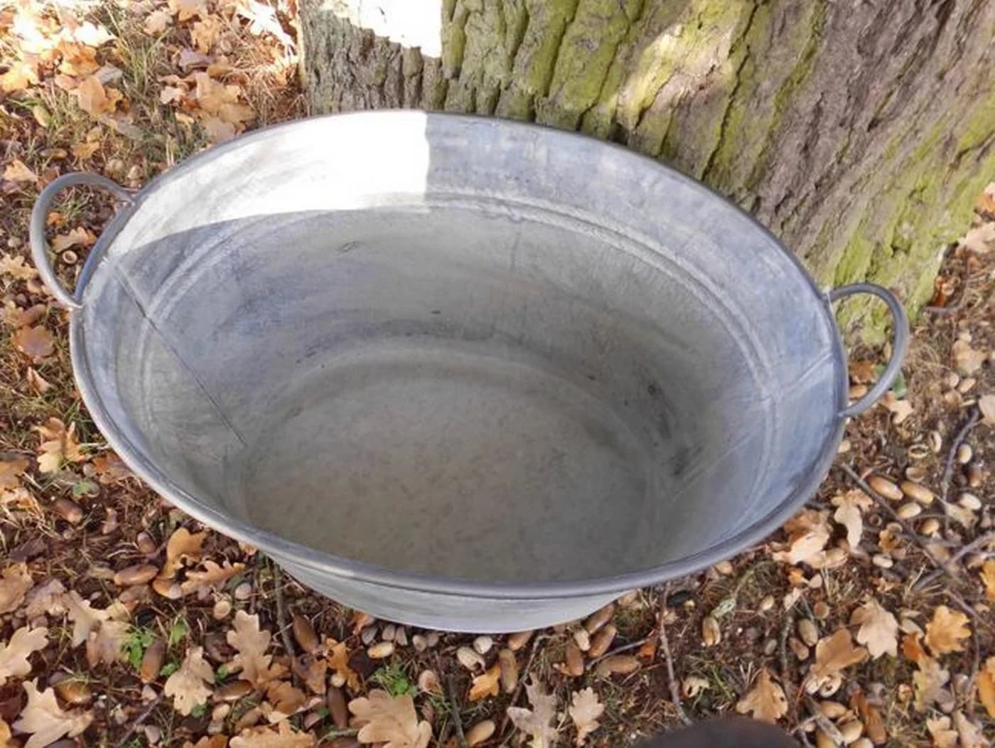 Deko-Impression Pflanzkübel Zinkwanne 54 cm Grau - Bild 3