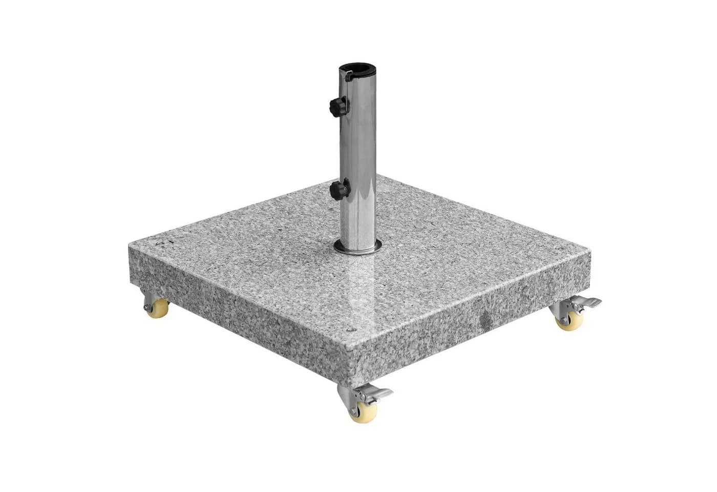anndora Sonnenschirmständer 55 kg Granit mit Rollen Grau - Bild 2
