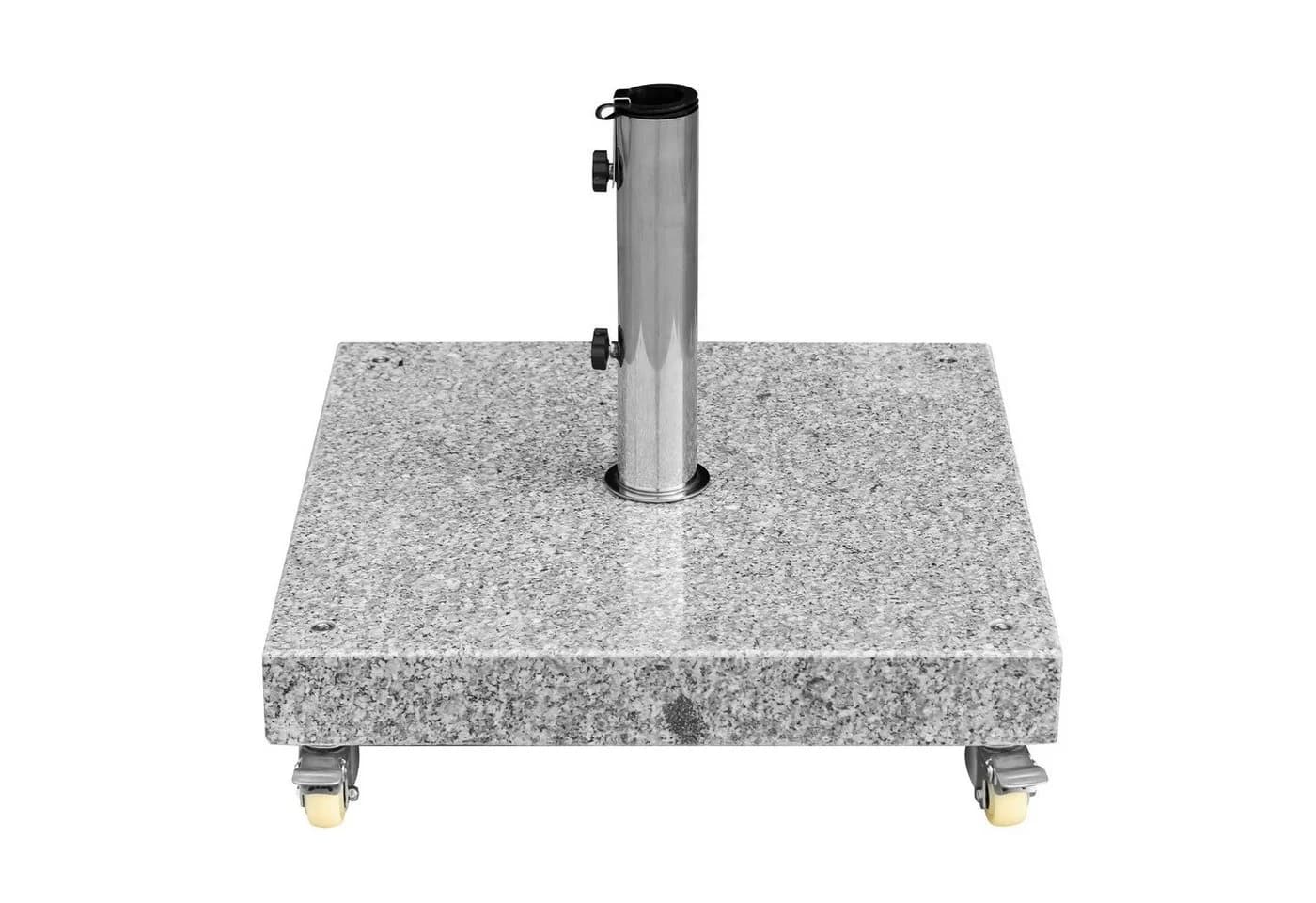 anndora Sonnenschirmständer 55 kg Granit mit Rollen Grau - Bild 3
