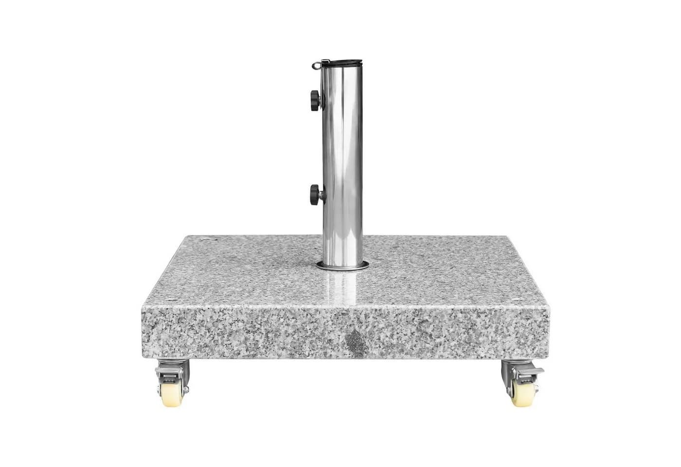 anndora Sonnenschirmständer 55 kg Granit mit Rollen Grau - Bild 5