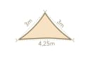anndora Sonnensegel Dreieckig Beige 100% Polyester Bild 3