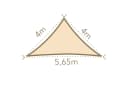 anndora Sonnensegel 4x4x5,65 m Dreieck Beige UV-Schutz Bild 1