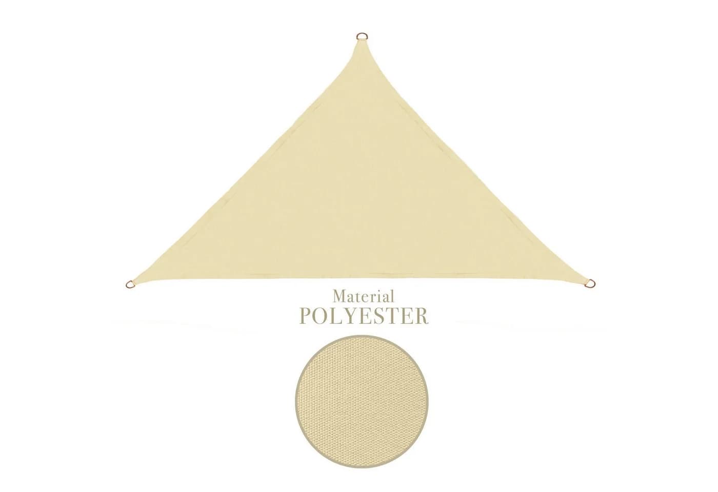 anndora Sonnensegel 4x4x5,65 m Dreieck Beige UV-Schutz - Bild 2