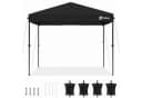 Sekey Faltpavillon 3x3m Schwarz Höhenverstellbar Wasserdicht Bild 1