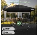 Sekey Faltpavillon 3x3m Schwarz Höhenverstellbar Wasserdicht Bild 5