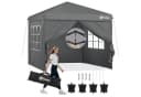 Sekey Faltpavillon 3x3 m Grau Wasserdicht Höhenverstellbar Bild 2