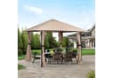 Sekey Gartenpavillon 300x300 cm Taupe Wasserdicht mit Seitenteilen Bild 3