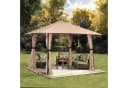 Sekey Gartenpavillon 300x300 cm Taupe Wasserdicht mit Seitenteilen Bild 4