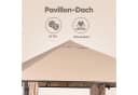 Sekey Gartenpavillon 300x300 cm Taupe Wasserdicht mit Seitenteilen Bild 5