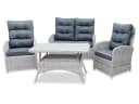 bellavista Gartenlounge-Set Monte Carlo 4-tlg. Grau Polyrattan Aluminium Bild 2