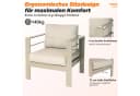 MeXo Gartenlounge-Set 5-tlg. Aluminium Beige WPC-Tischplatte Bild 5