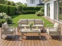 MeXo Gartenlounge-Set 4-tlg. Aluminium Beige mit Tisch Bild 2