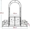 Rosenbogen, Rankhilfe, Pergola aus Metall in Schwarz Bild 1