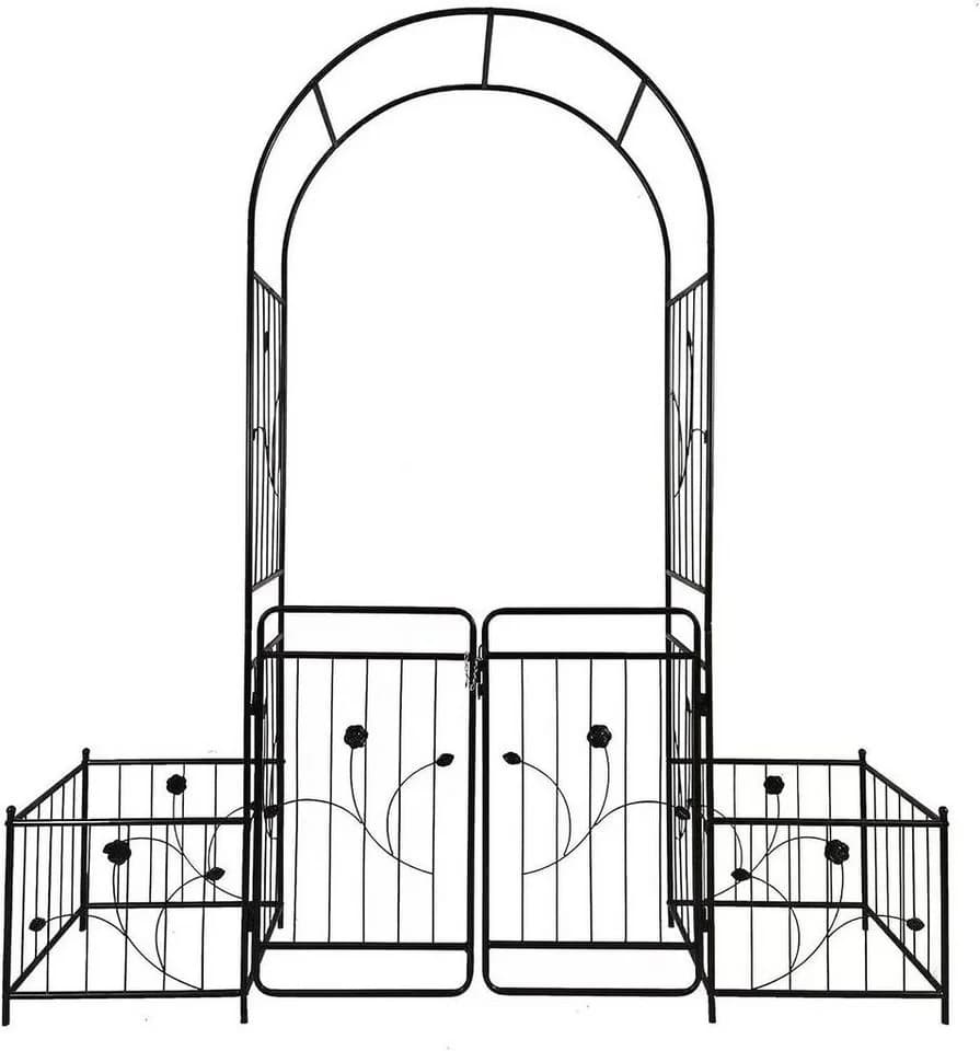 Rosenbogen, Rankhilfe, Pergola aus Metall in Schwarz - Bild 2