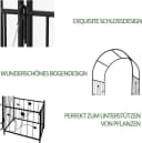 Rosenbogen, Rankhilfe, Pergola aus Metall in Schwarz Bild 3
