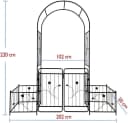 Rosenbogen, Rankhilfe, Pergola aus Metall in Schwarz Bild 5