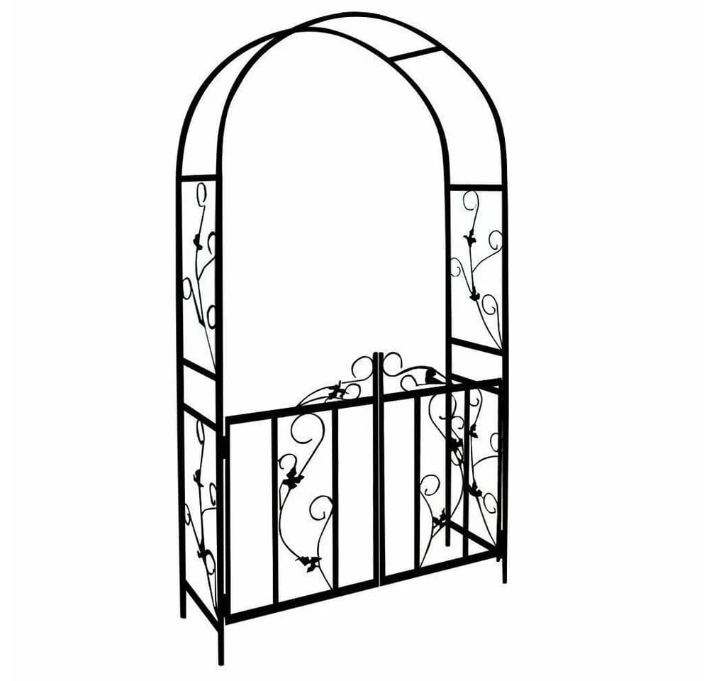 Defactoshop Rosenbogen Gartenbogen Schwarz Rankhilfe - Bild 2