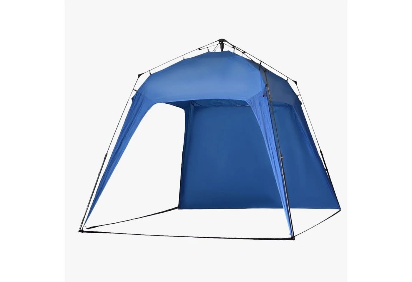 Defactoshop Faltpavillon Campingzelt Schwarz mit Seitenteil