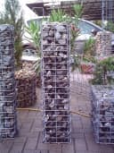 Defactoshop Gabionen-Steinsäule Feuerverzinkt Dekorative Gartensäule Bild 3