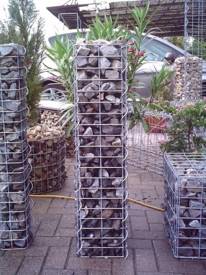 Defactoshop Gabionen-Steinsäule Feuerverzinkt Dekorative Gartensäule - Bild 3