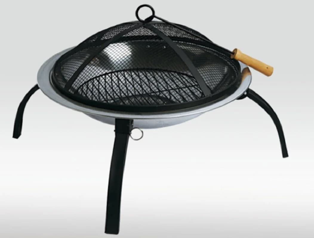 Defactoshop Feuerschale Edelstahl Grill Ø 58cm mit Zubehör