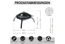 Defactoshop Feuerschale Edelstahl Grill Ø 58cm mit Zubehör Bild 2