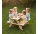 Bellabino Kindersitzgruppe Inny Outdoor-Bank aus Kiefer Massivholz Bild 1