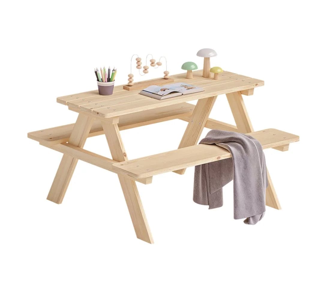 Bellabino Kindersitzgruppe Inny Outdoor-Bank aus Kiefer Massivholz - Bild 2