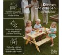 Bellabino Kindersitzgruppe Inny Outdoor-Bank aus Kiefer Massivholz Bild 5