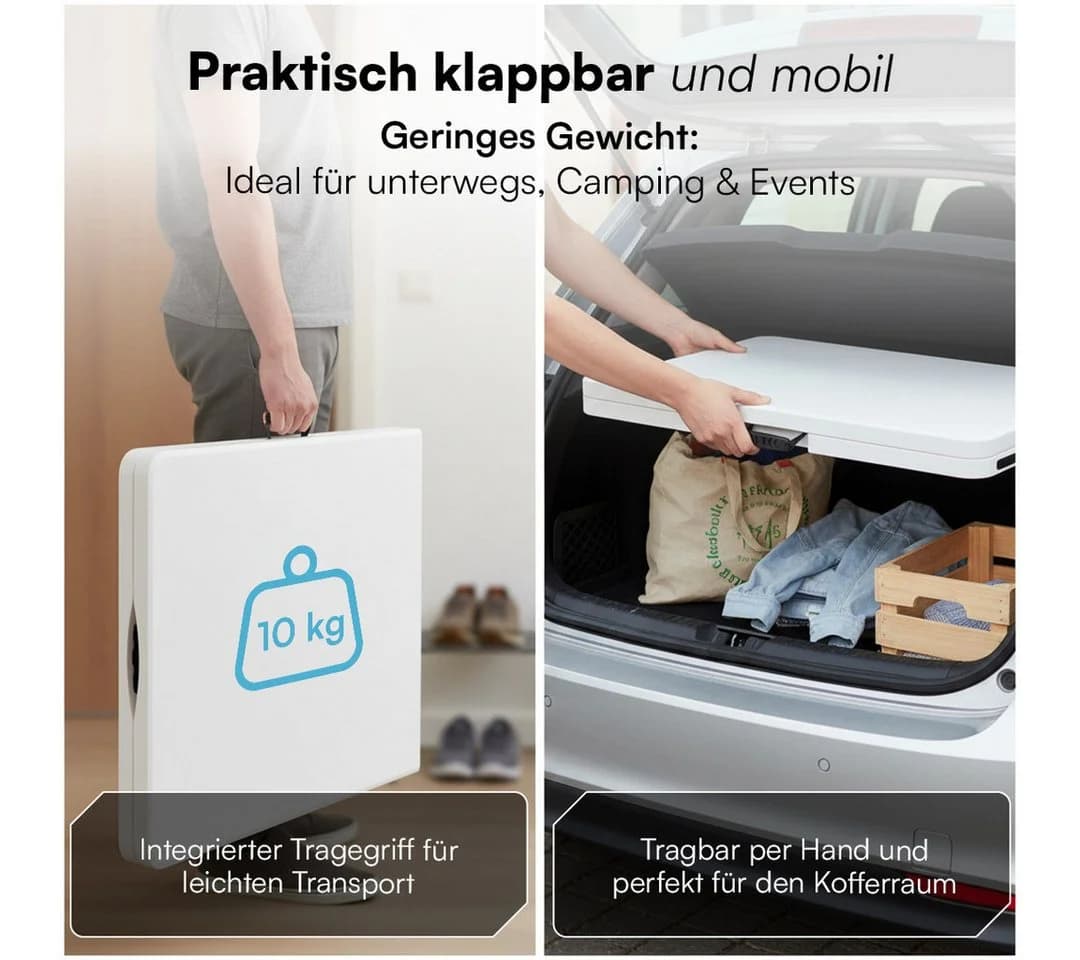 STEELSØN Klapptisch Zennar Weiß Klappbar - Bild 4
