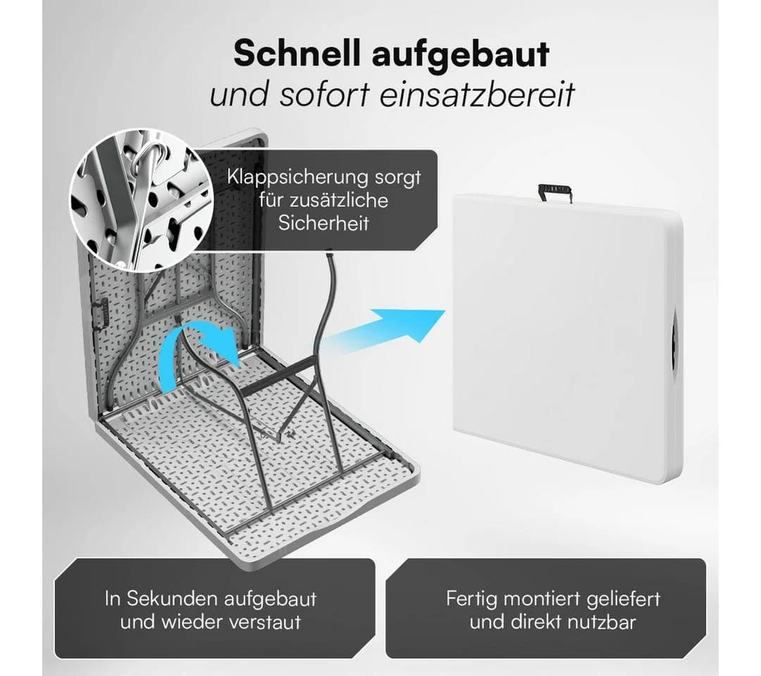 STEELSØN Klapptisch Zennar Weiß Klappbar - Bild 5