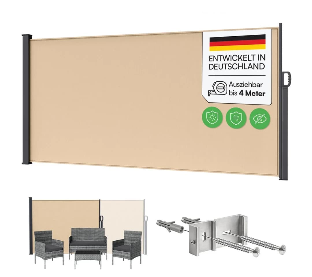 STEELSØN Seitenmarkise Zirella Beige ausziehbar - Bild 2