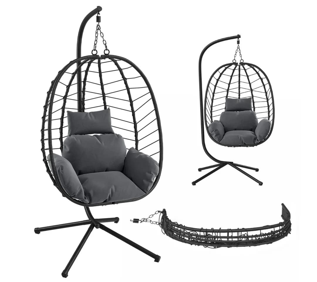 STEELSØN Hängesessel Alarian höhenverstellbar faltbar Polyrattan - Bild 2