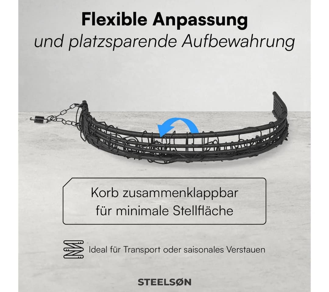 STEELSØN Hängesessel Alarian höhenverstellbar faltbar Polyrattan - Bild 4
