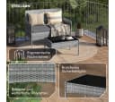 STEELSØN Gartenlounge-Set Thalora Polyrattan 4-er Set grau-meliert Bild 1