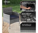 STEELSØN Gartenlounge-Set Thalora Polyrattan 4-er Set grau-meliert Bild 4