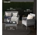 STEELSØN Gartenlounge-Set Thalora Polyrattan 4-er Set grau-meliert Bild 5