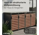 STEELSØN Mülltonnenbox Kestra 240L Stahl Holzoptik Bild 1