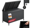 STEELSØN Aufbewahrungsbox Serion Gartenkiste Polyrattan Schwarz mit Rollen Bild 2