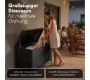 STEELSØN Aufbewahrungsbox Serion Gartenkiste Polyrattan Schwarz mit Rollen Bild 3