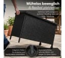 STEELSØN Aufbewahrungsbox Serion Gartenkiste Polyrattan Schwarz mit Rollen Bild 4