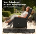 STEELSØN Gartensessel Caelum mit Liegefunktion & Ausklapptisch Schwarz Bild 1