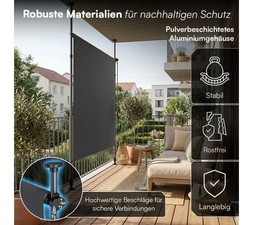 STEELSØN Senkrechtmarkise Serelia Anthrazit Klemmmarkise - Bild 3