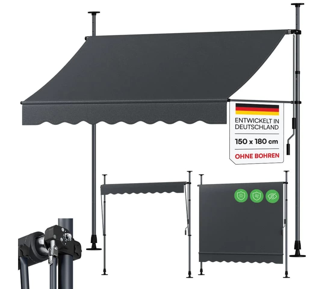 STEELSØN Klemmmarkise Dioran Anthrazit 150x180 cm - Bild 2