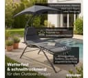 STEELSØN Gartenliege Nyria mit Sonnendach anthrazit Bild 5