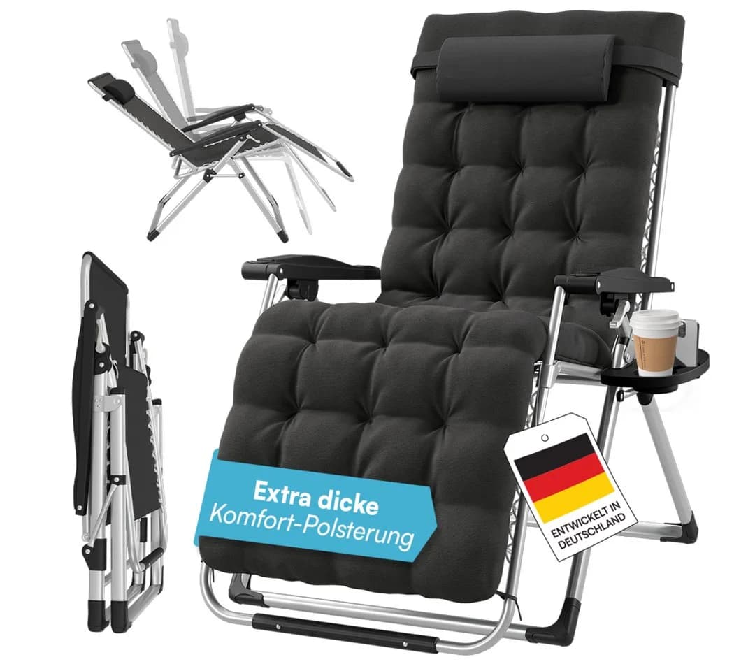 STEELSØN Lysira Zero-Gravity-Stuhl Schwarz/Silber - Bild 2